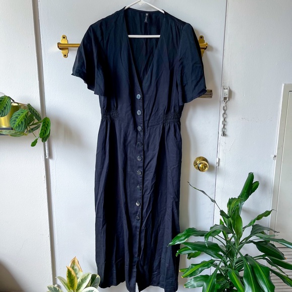 Button Down Black Zara Dress Size M - Picture 2 of 6